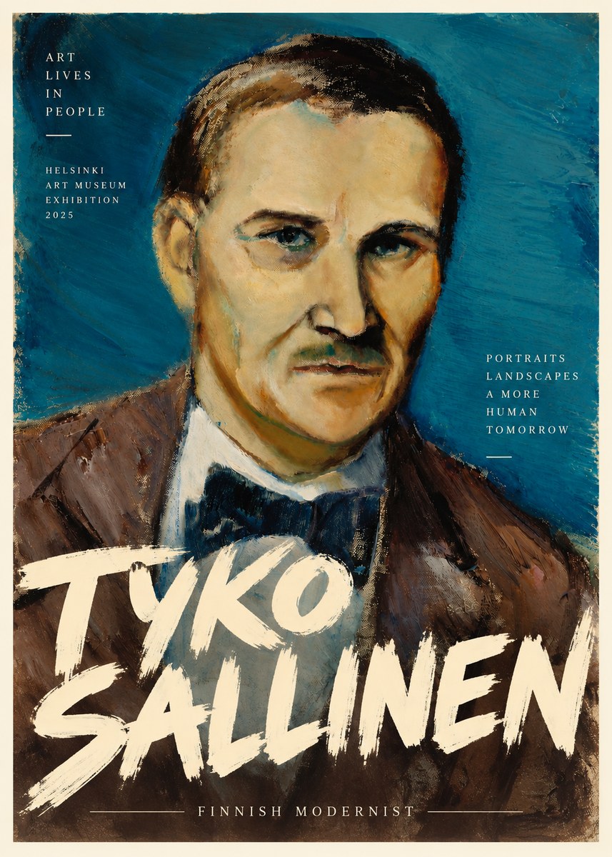 Tyko Sallinen Portrait of a Man I No3 - Plakat