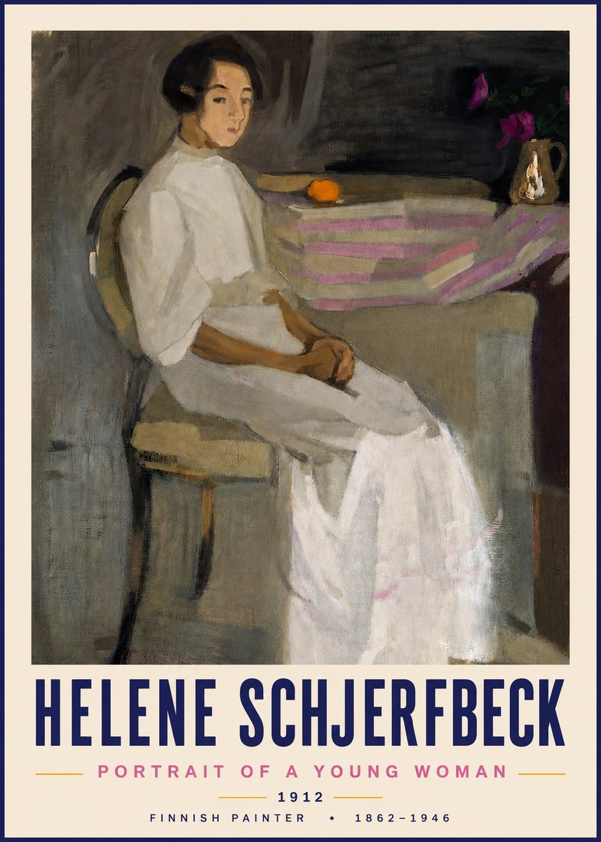 Helene Schjerfbeck Portrait of a Young Woman No4 - Plakat