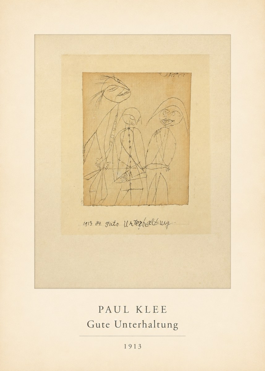 Paul Klee Gute Unterhaltung No4 - Plakat
