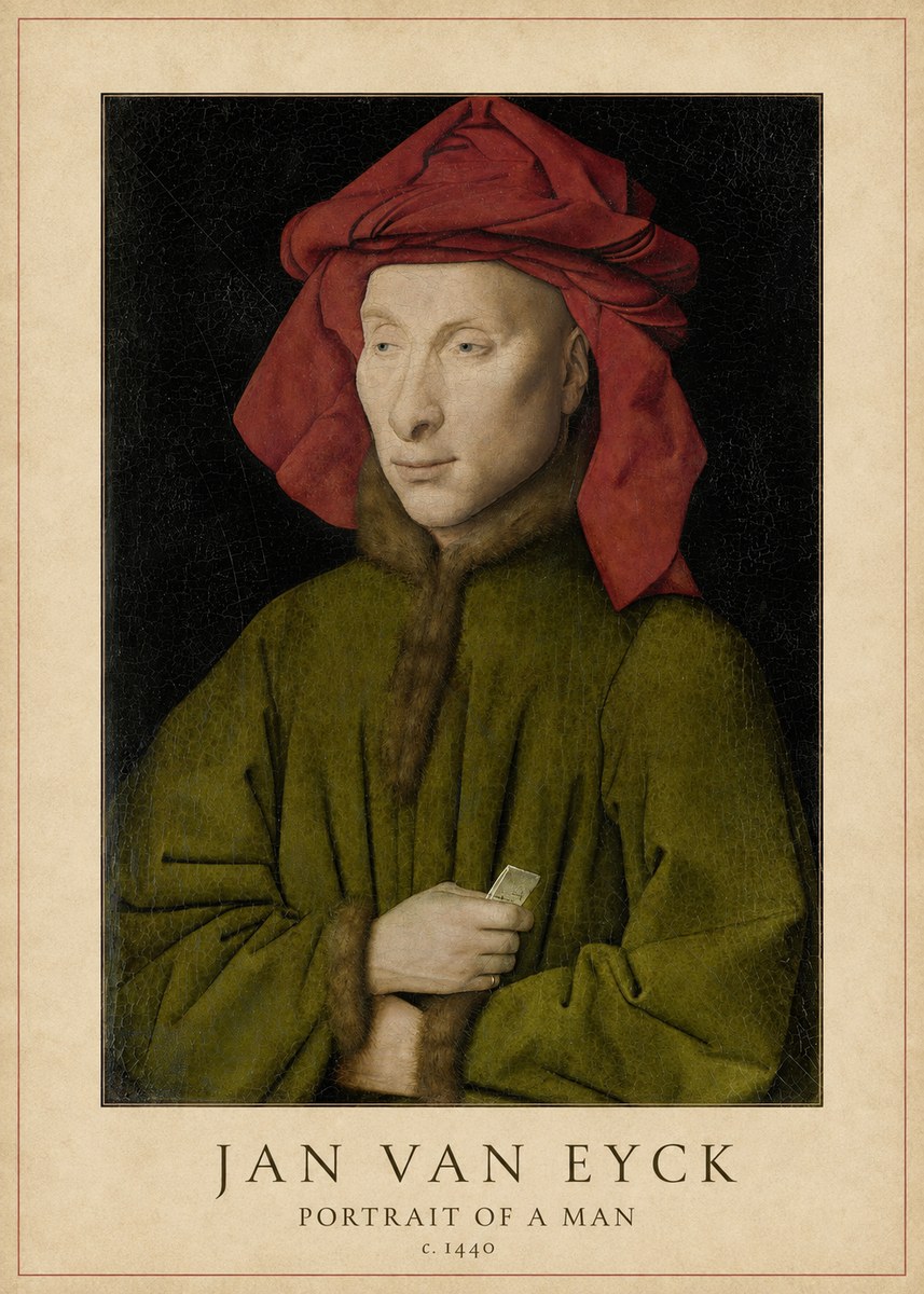 Jan van Eyck Portrait of a Man I No5 - Plakat