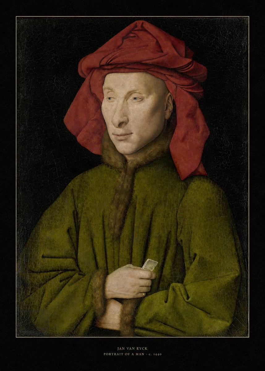 Jan van Eyck Portrait of a Man I No6 - Plakat