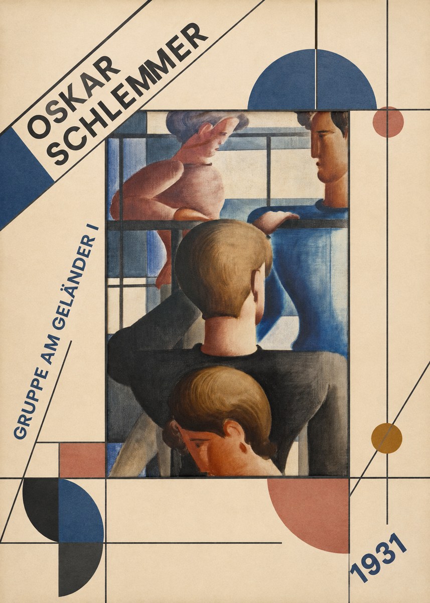 Oskar Schlemmer Gruppe Am Geländer I No3 - Plakat