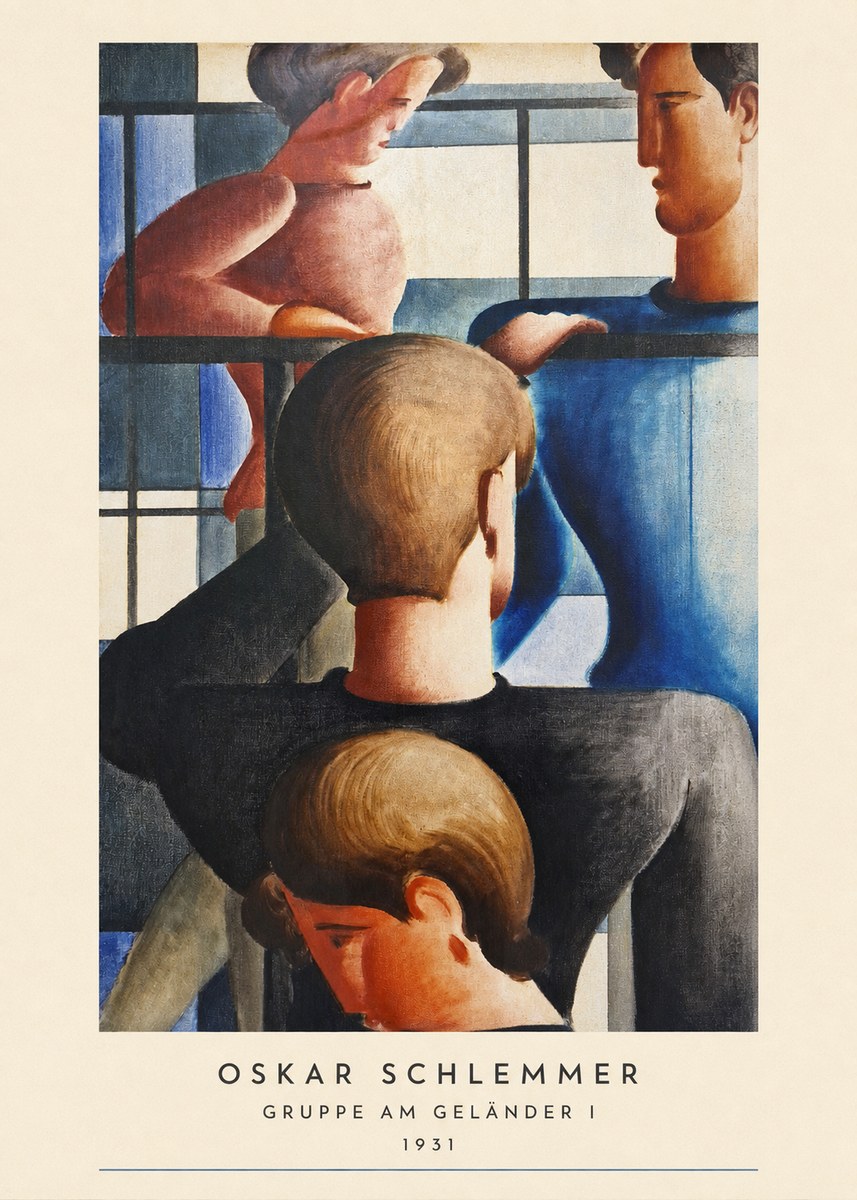 Oskar Schlemmer Gruppe Am Geländer I No6 - Plakat