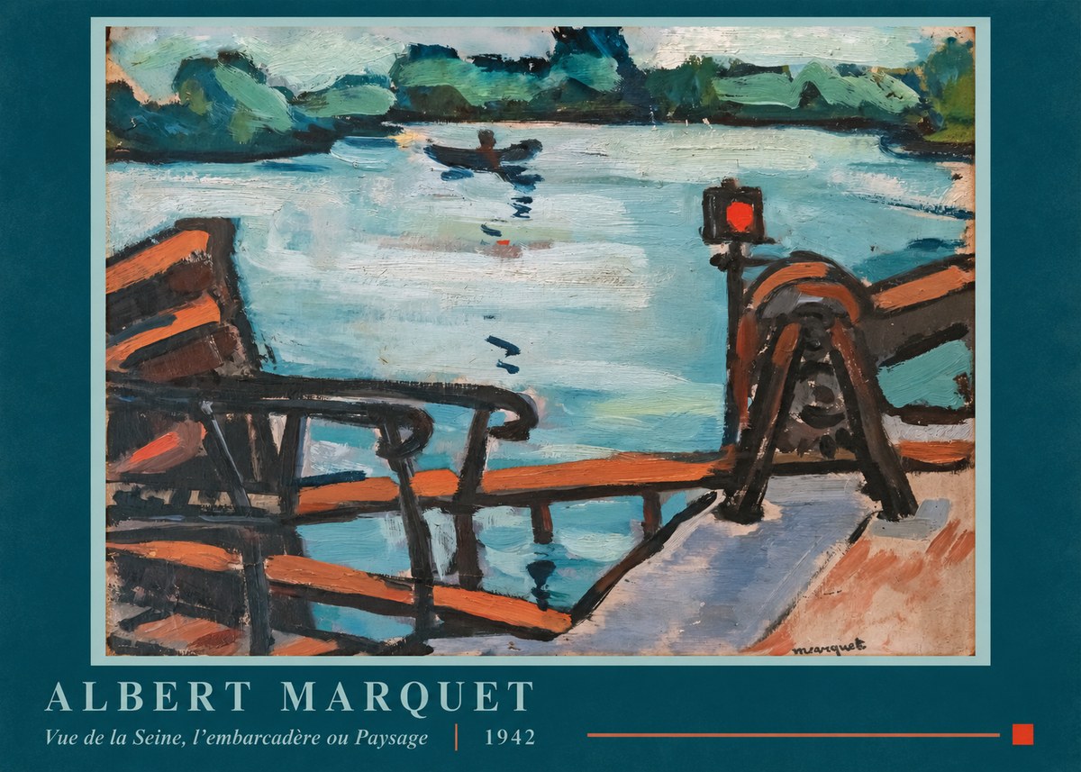 Albert Marquet Vue De La Seine, L'embarcadère Ou Paysage No5 - Plakat