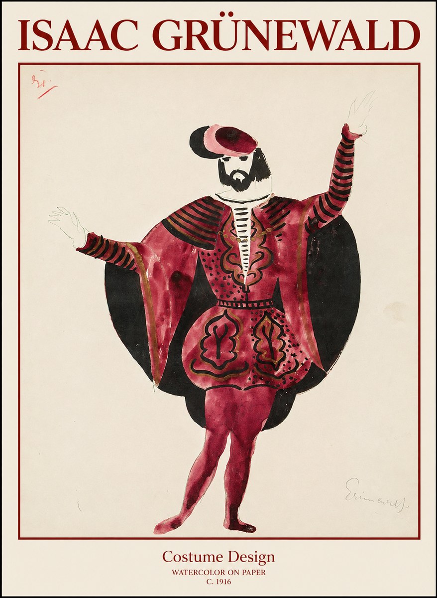 Isaac Grünewald Costume Design II No1 - Plakat