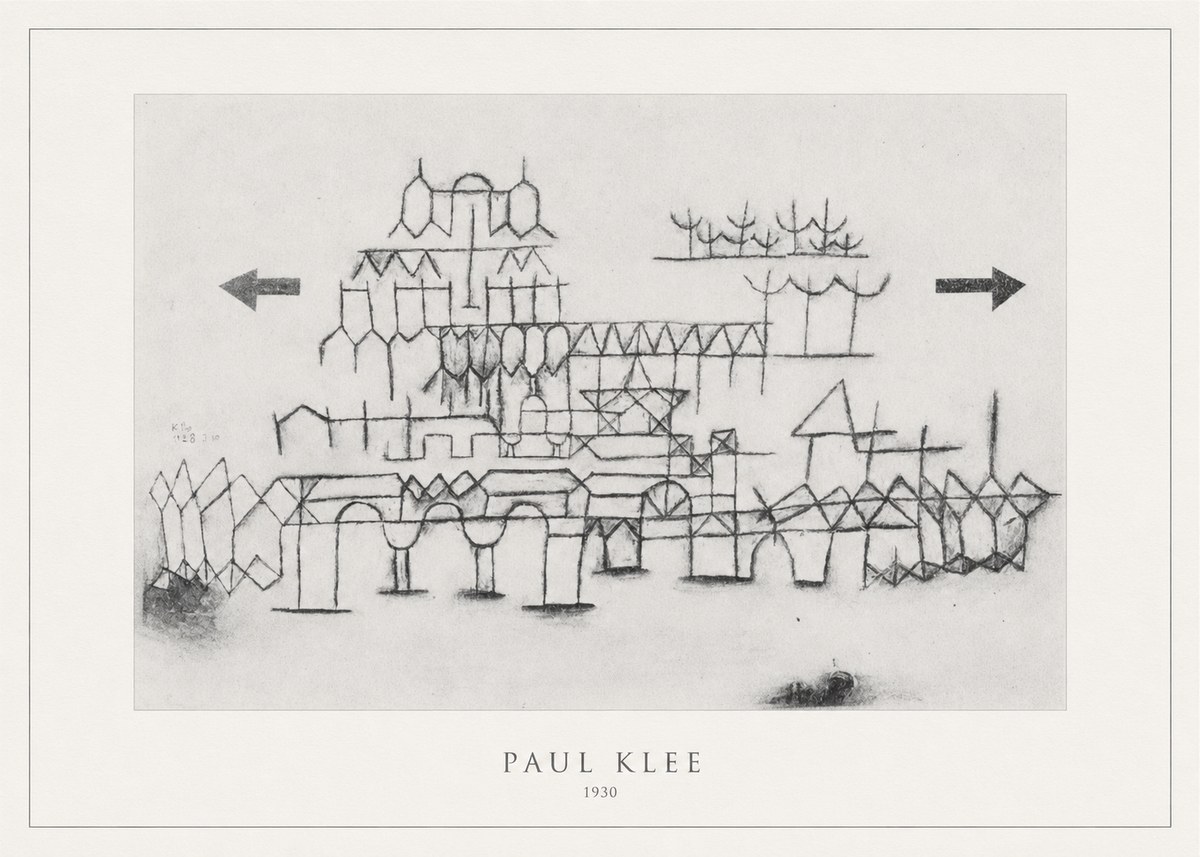 Paul Klee Architektur No4 - Plakat