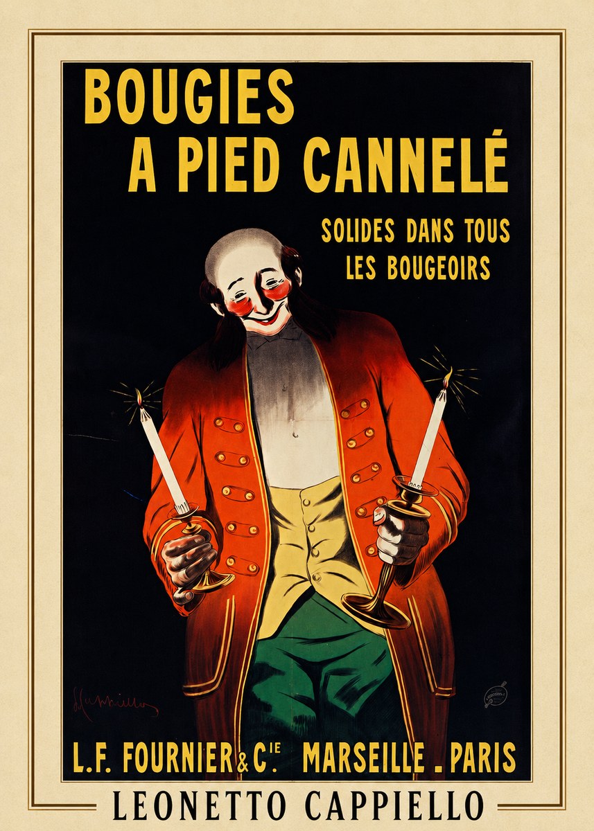 Leonetto Cappiello Bougies a Pied Cannelé No3 - Plakat