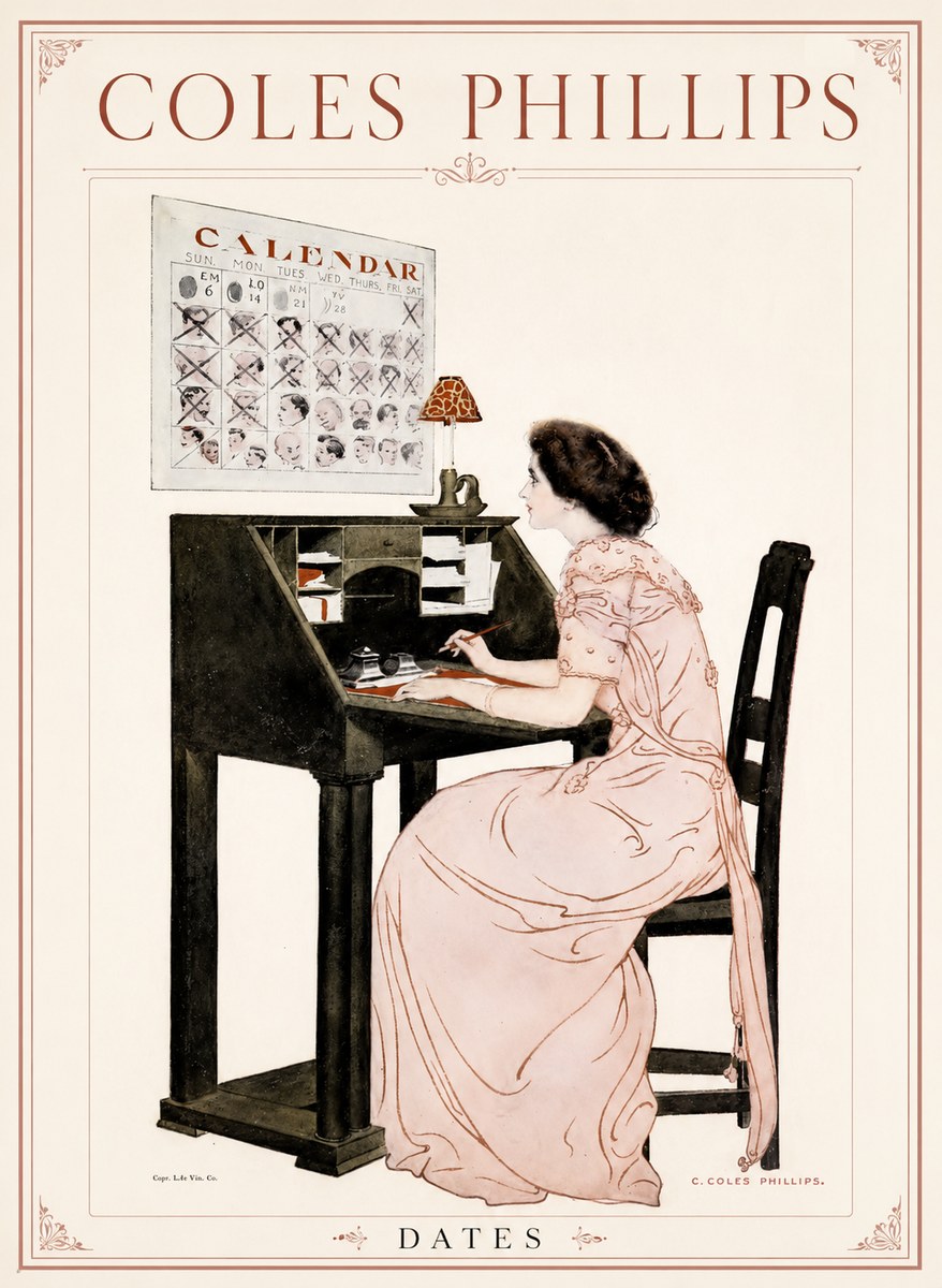 Coles Phillips Dates No1 - Plakat
