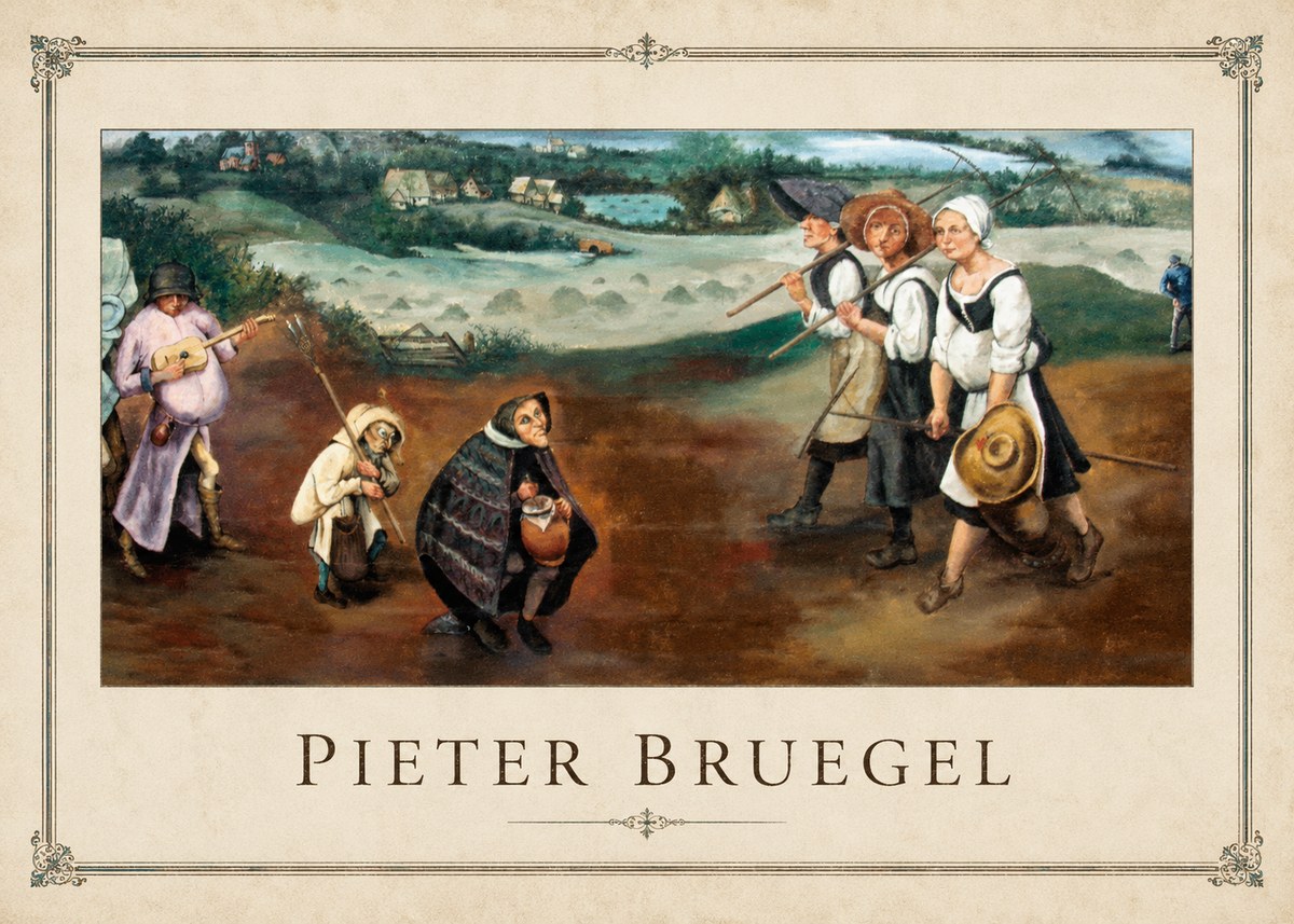 Pieter Bruegel Flemish Peasant Scene No1 - Plakat