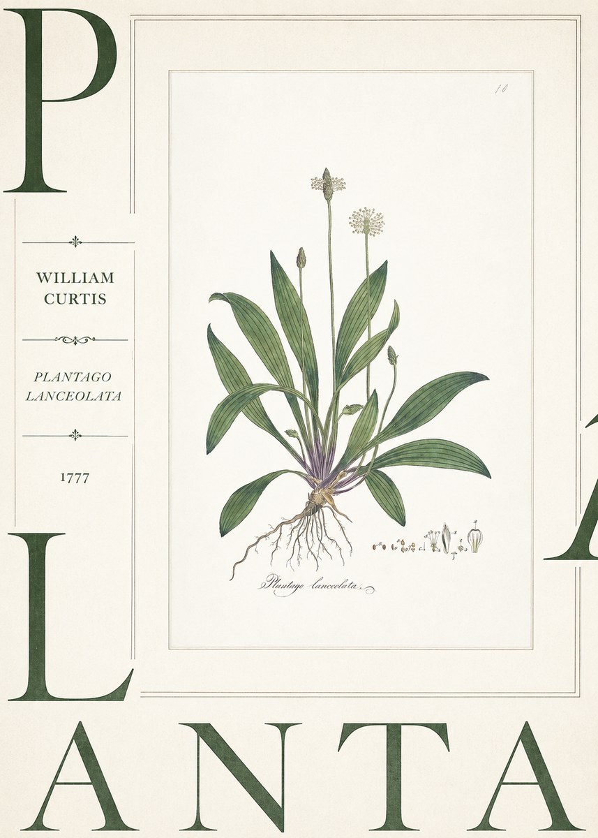 William Curtis Plantago Lanceolata I No5 - Plakat