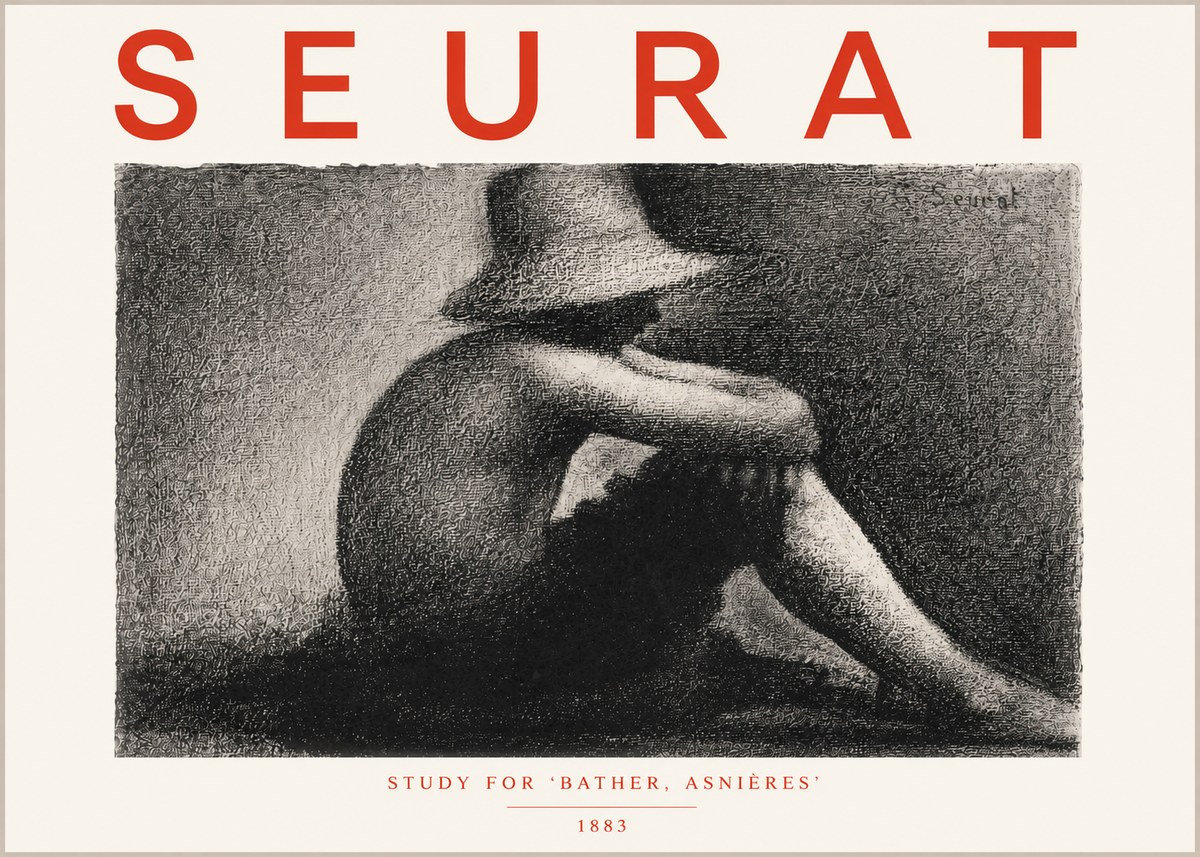 Seurat Study for 'Bather, Asnières' No5 - Plakat