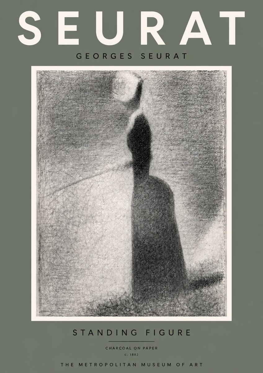 Seurat Standing Figure No5 - Plakat