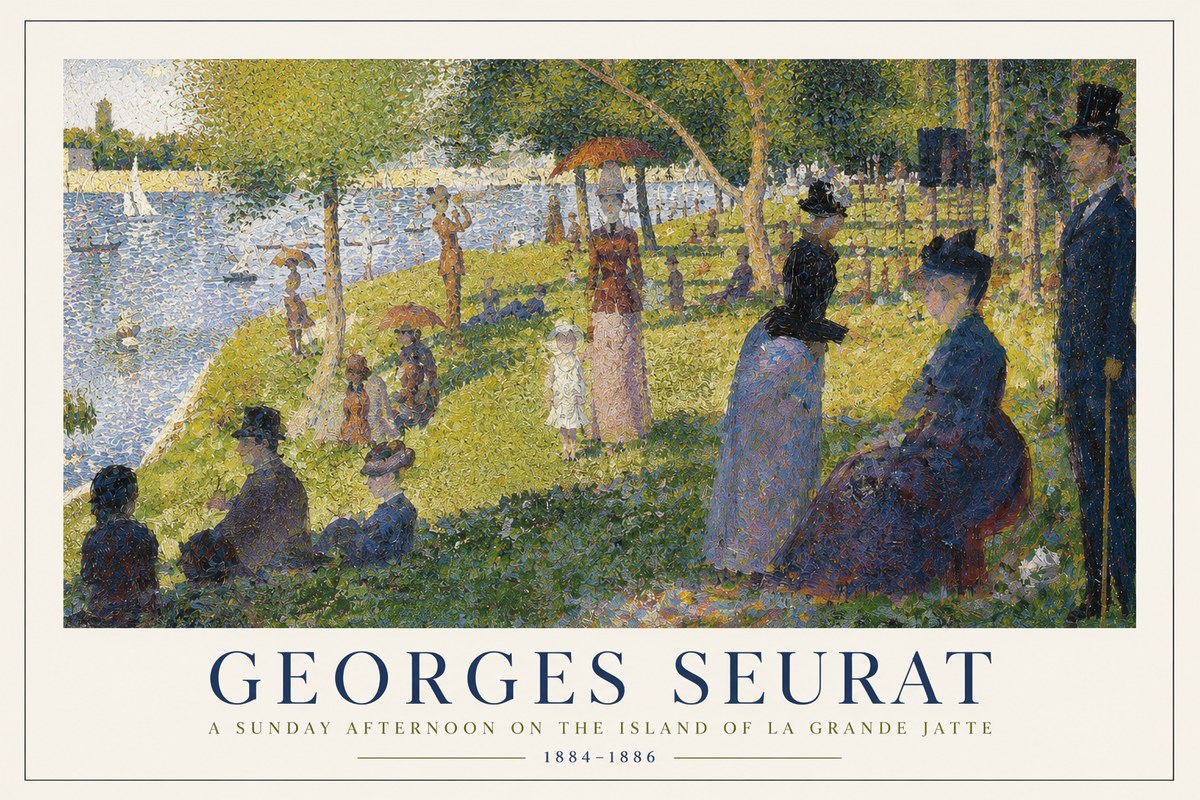 Seurat A Sunday Afternoon on the Island of La Grande Jatte I No4 - Plakat