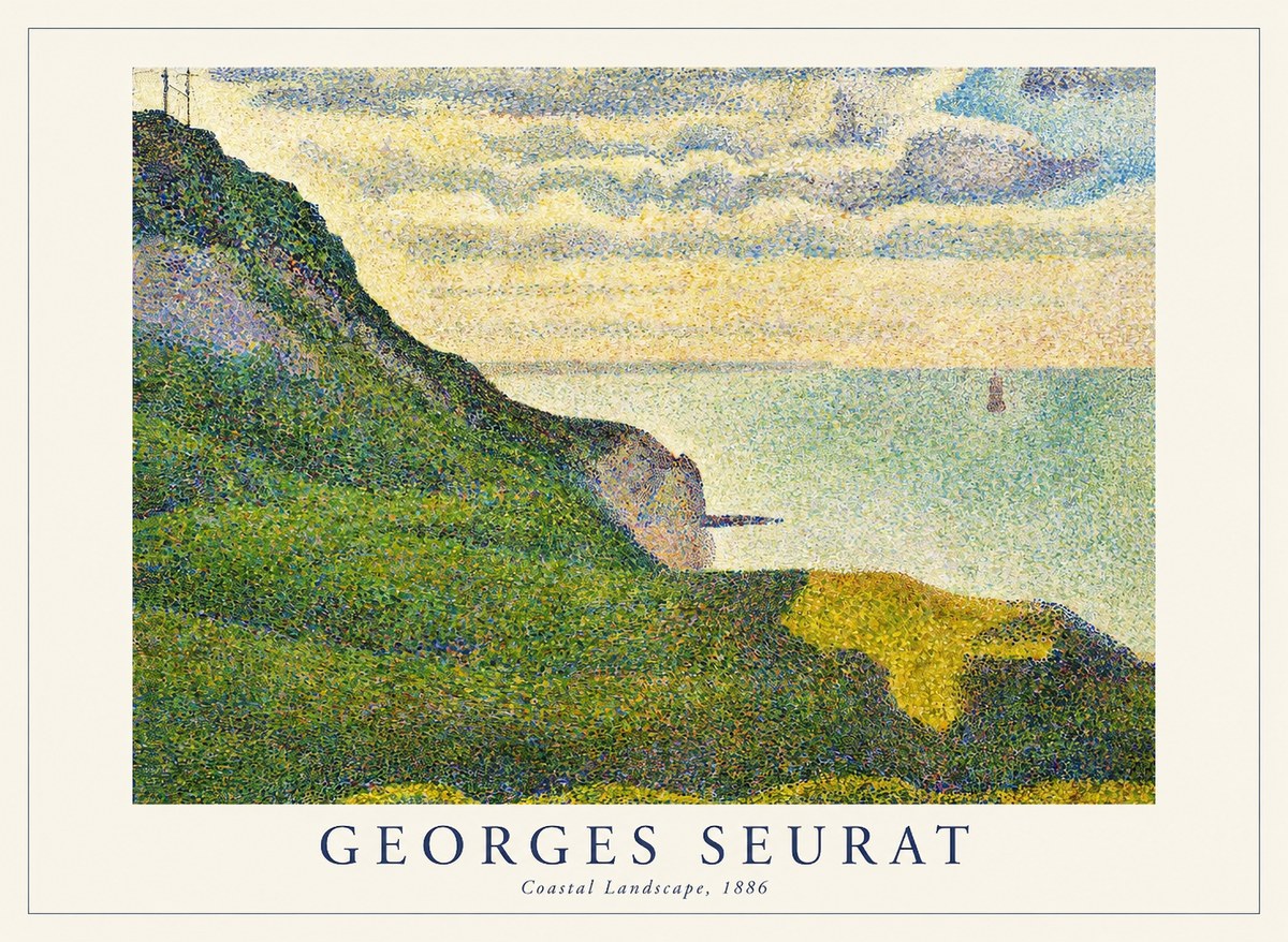 Seurat Coastal Landscape, 1886 No1 - Plakat
