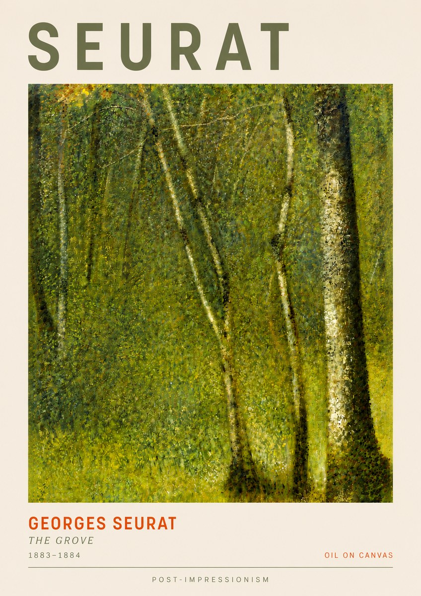 Seurat The Grove No5 - Plakat