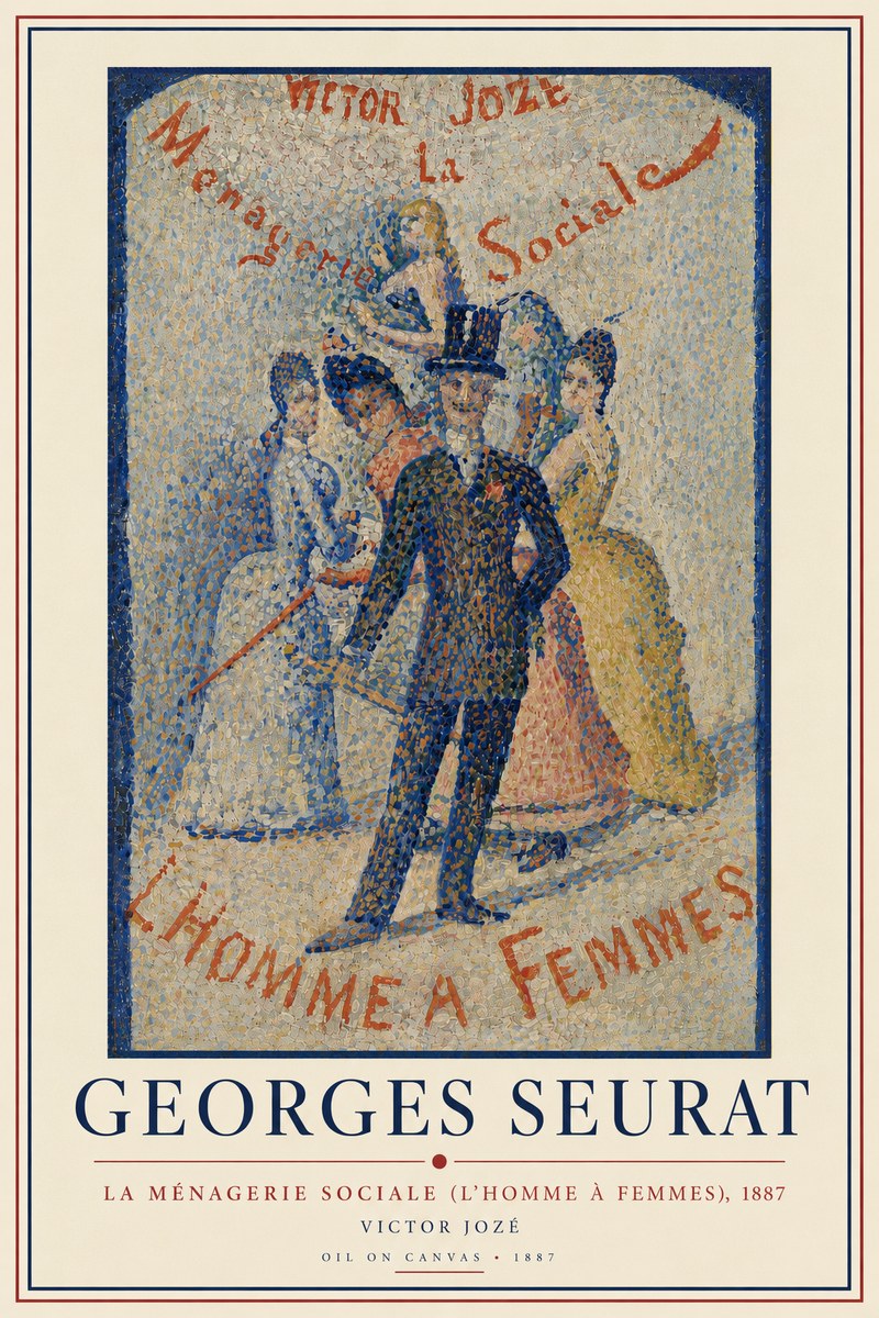 Seurat L'homme À Femmes No6 - Plakat