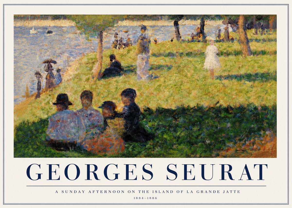 Seurat A Sunday Afternoon on the Island of La Grande Jatte IV No3 - Plakat