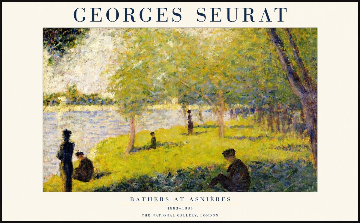 Seurat Bathers at Asnières IV No1 - Plakat