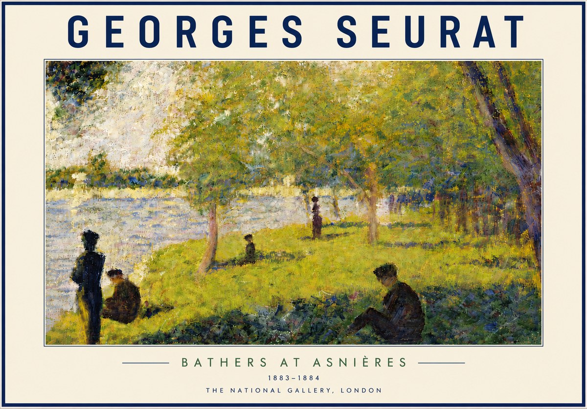 Seurat Bathers at Asnières IV No5 - Plakat