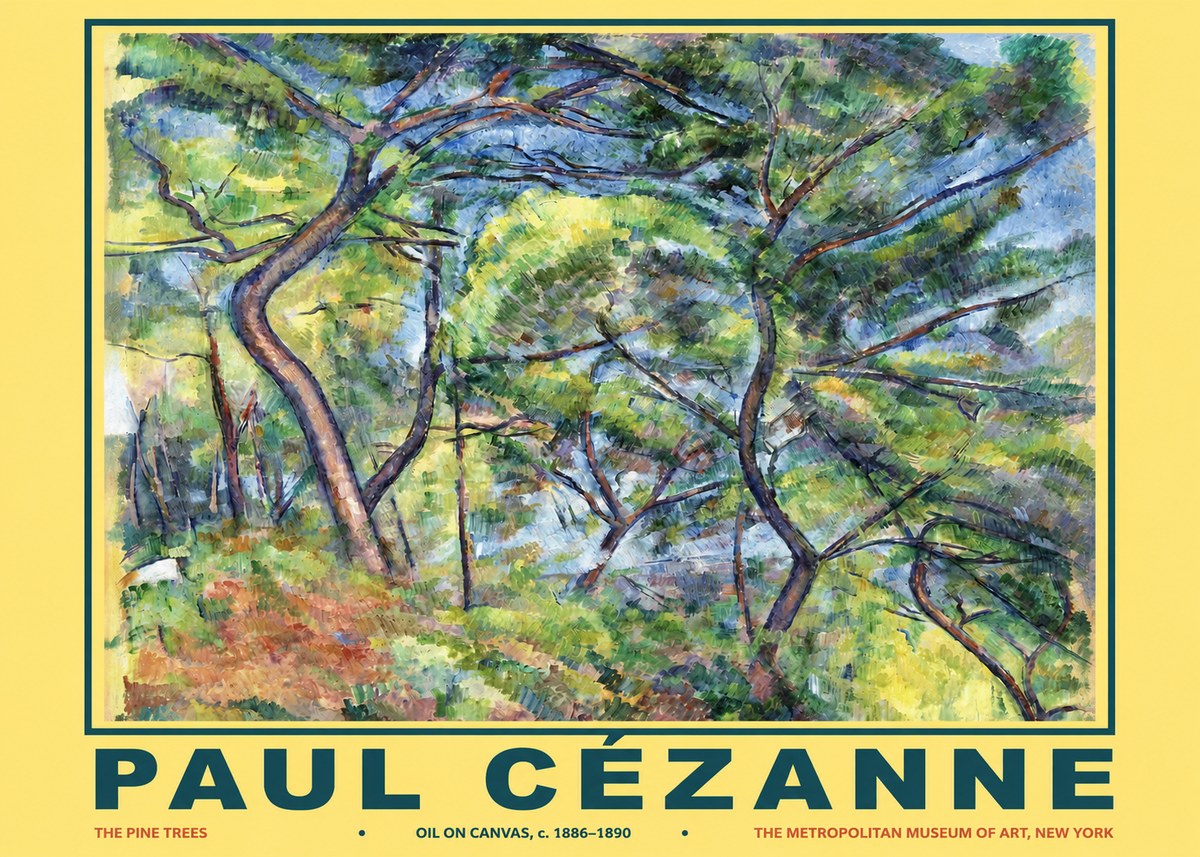 Paul Cézanne The Pine Trees No2 - Plakat