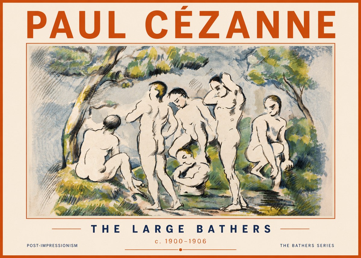 Paul Cézanne The Large Bathers I No6 - Plakat
