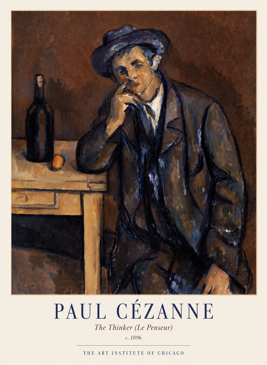 Paul Cézanne The Thinker (Le Penseur) No1 - Plakat