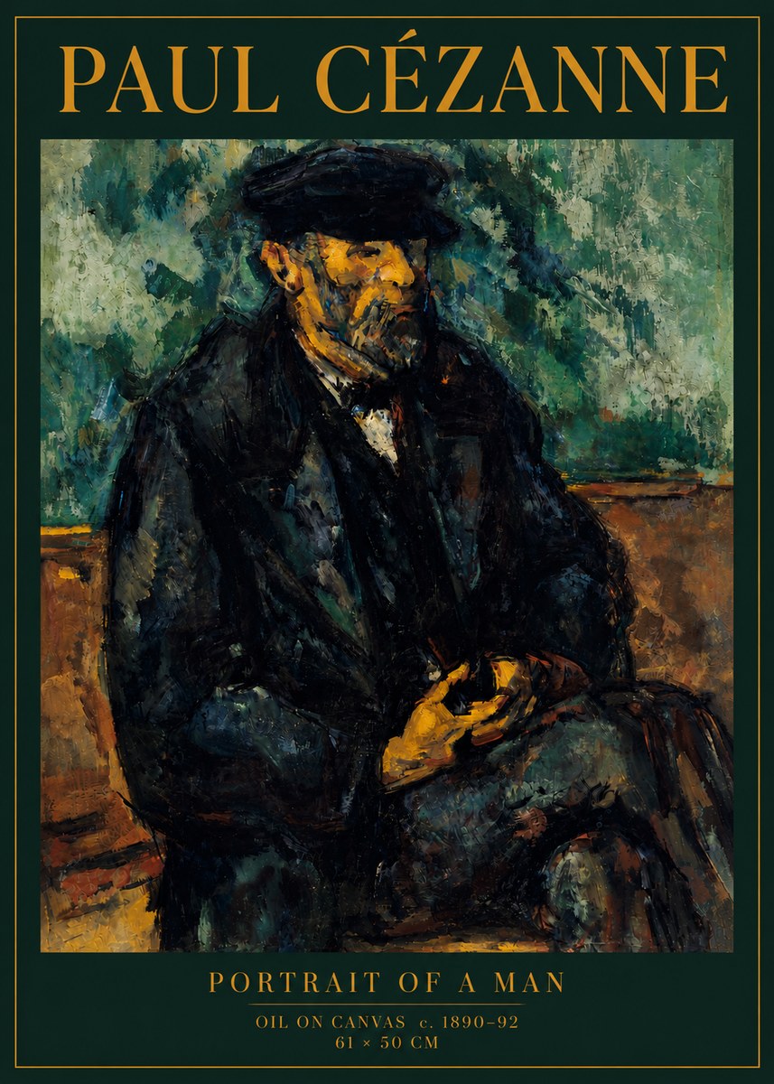 Paul Cézanne Portrait of a Man I No5 - Plakat