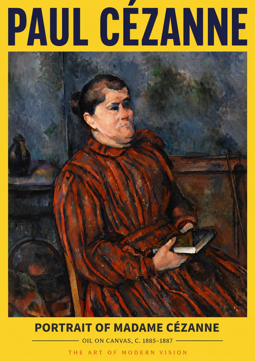 Paul Cézanne Portrait of Madame Cézanne I No3 - Plakat