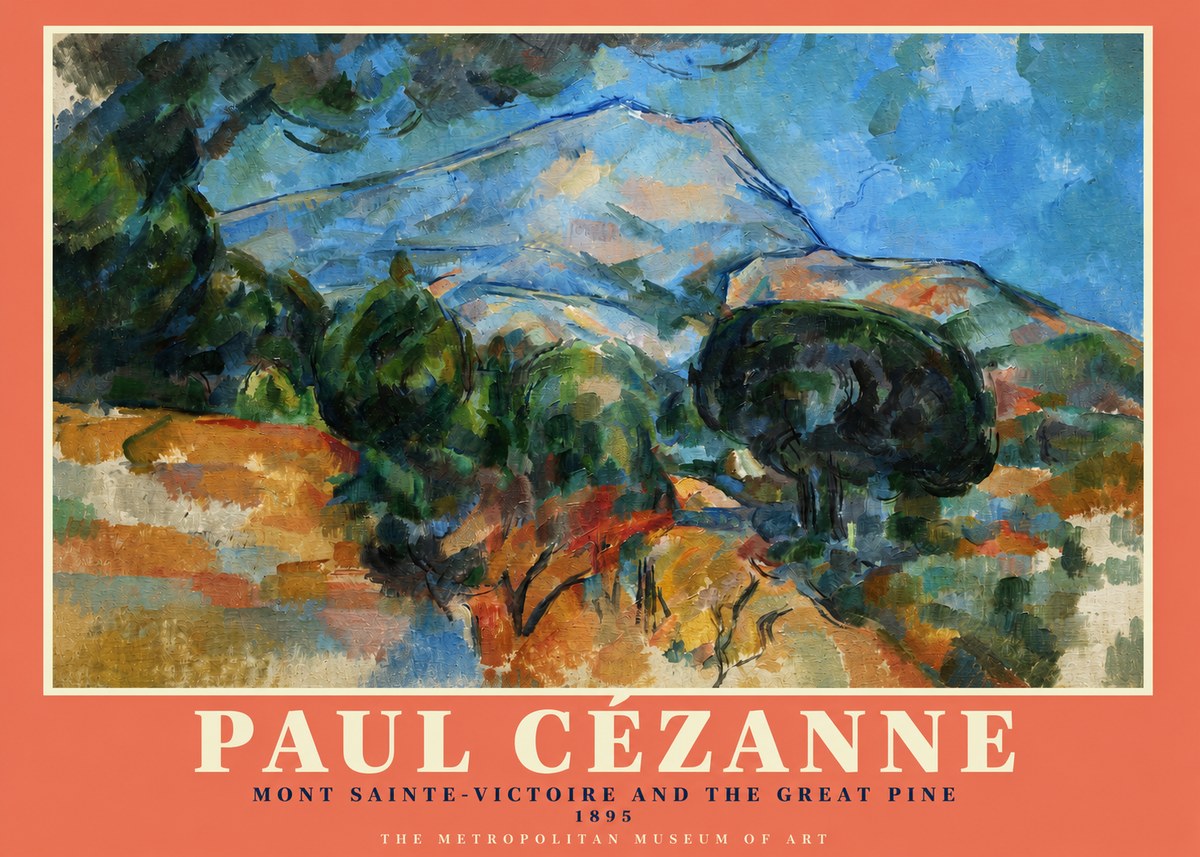 Paul Cézanne Mont Sainte-victoire and the Great Pine No2 - Plakat