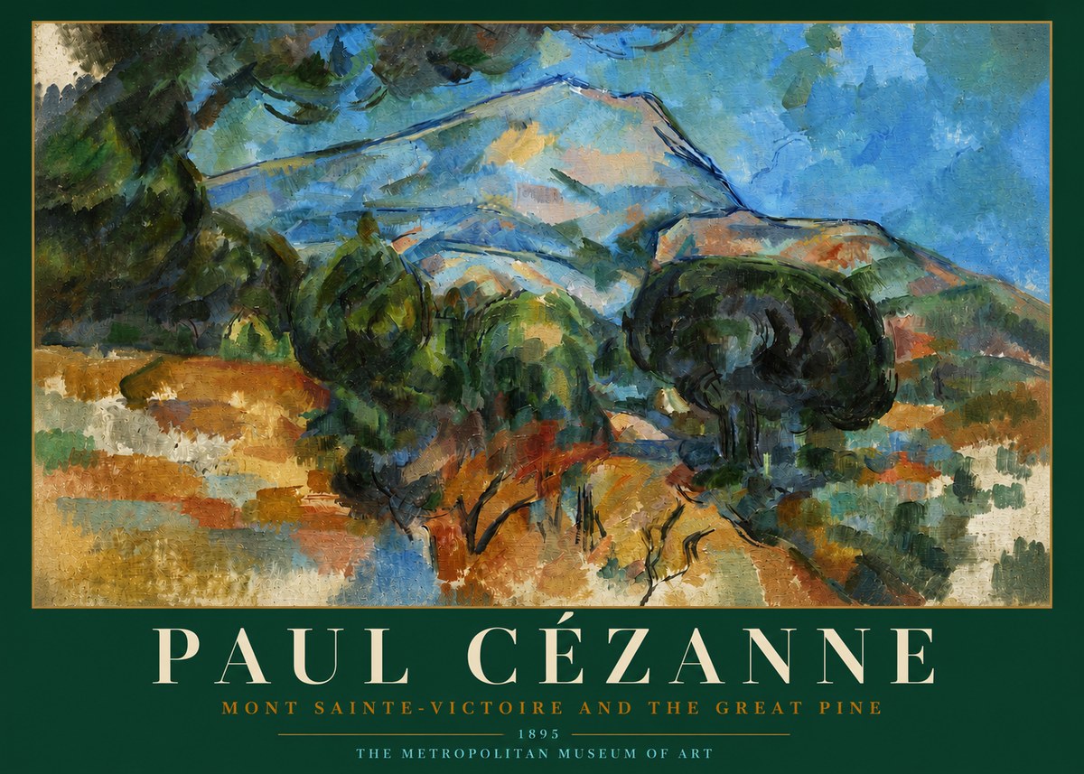 Paul Cézanne Mont Sainte-victoire and the Great Pine No3 - Plakat