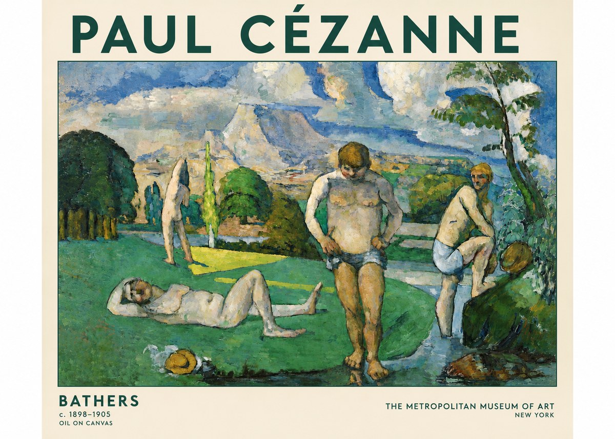 Paul Cézanne Bathers II No4 - Plakat