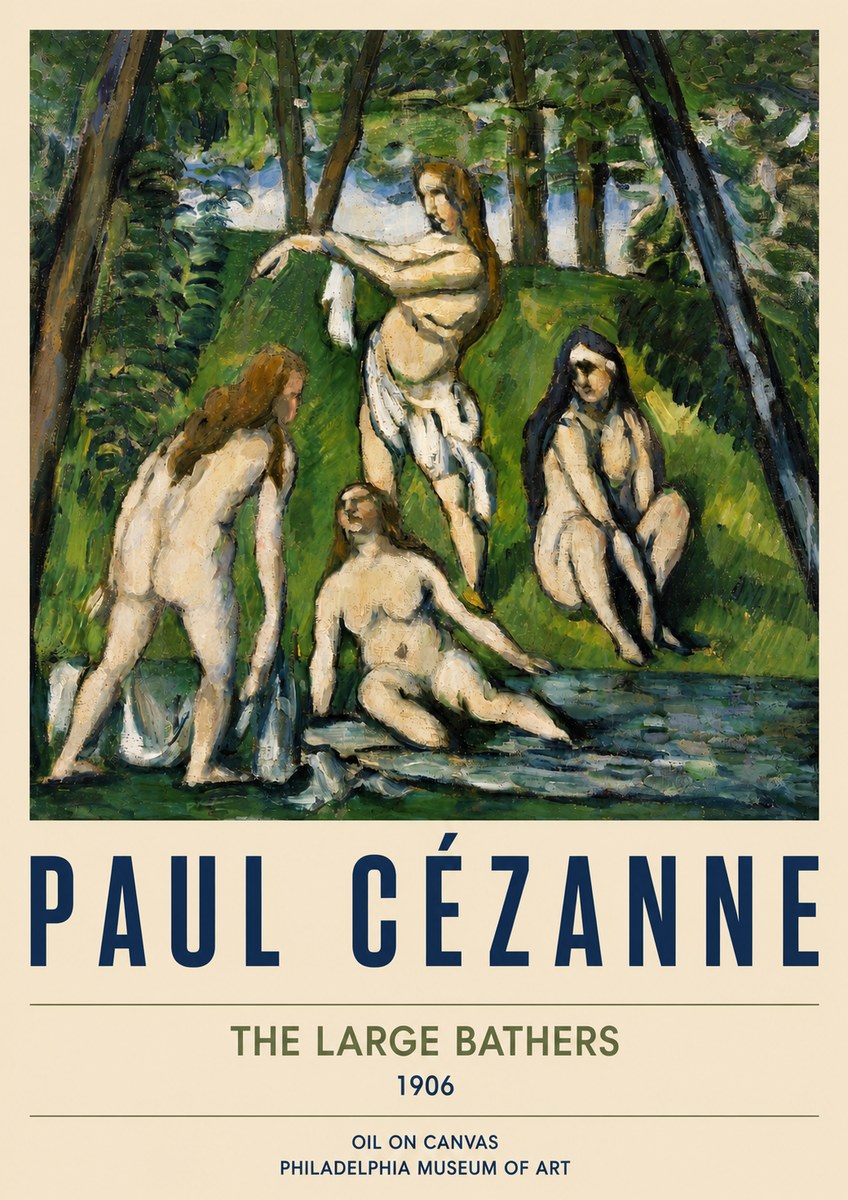 Paul Cézanne The Large Bathers IV No5 - Plakat