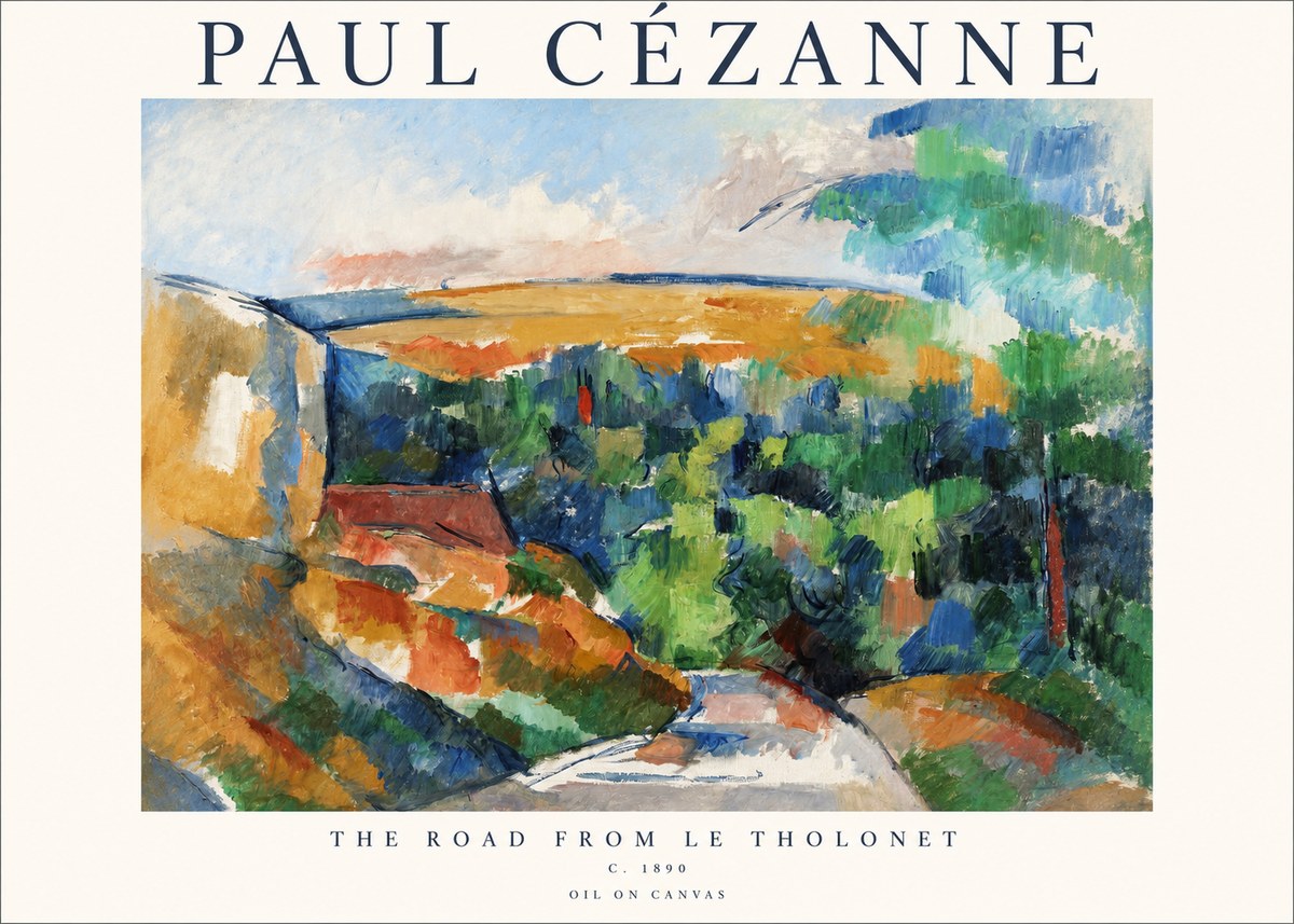 Paul Cézanne The Road from Le Tholonet No1 - Plakat