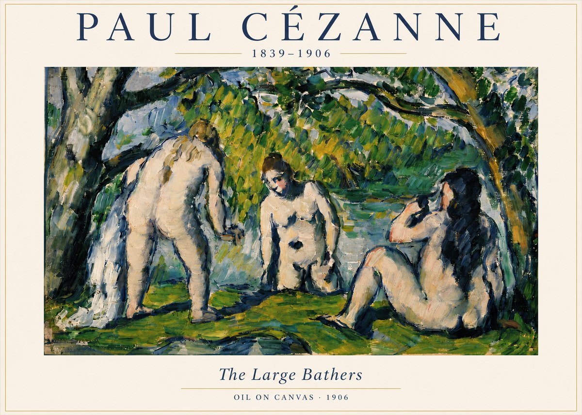 Paul Cézanne The Large Bathers V No3 - Plakat