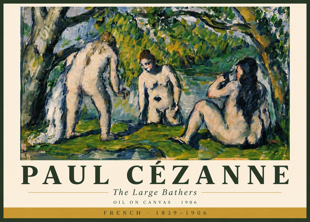 Paul Cézanne The Large Bathers V No5 - Plakat