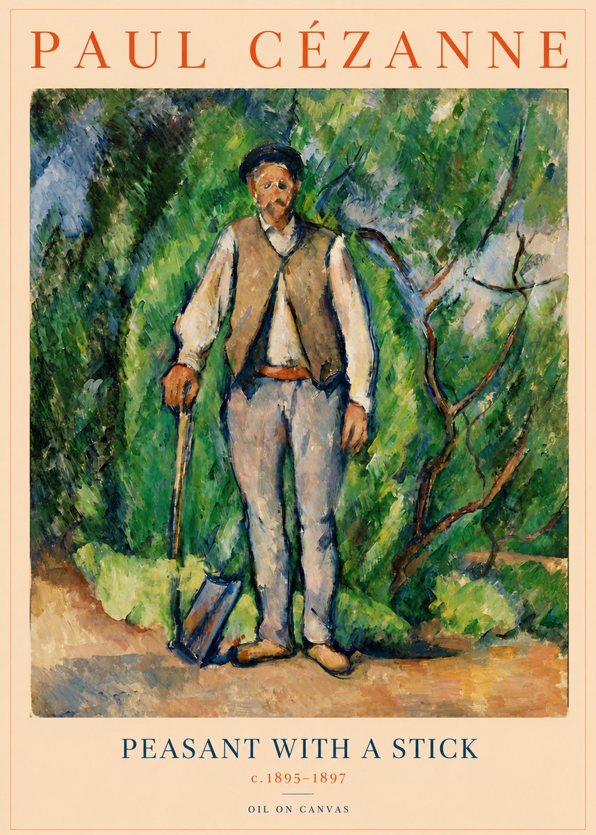 Paul Cézanne Peasant with a Stick No3 - Plakat