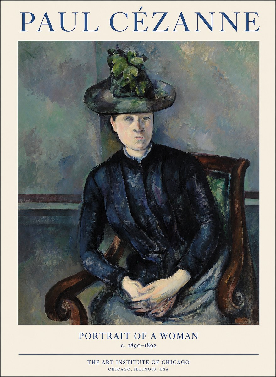Paul Cézanne Portrait of a Woman II No1 - Plakat