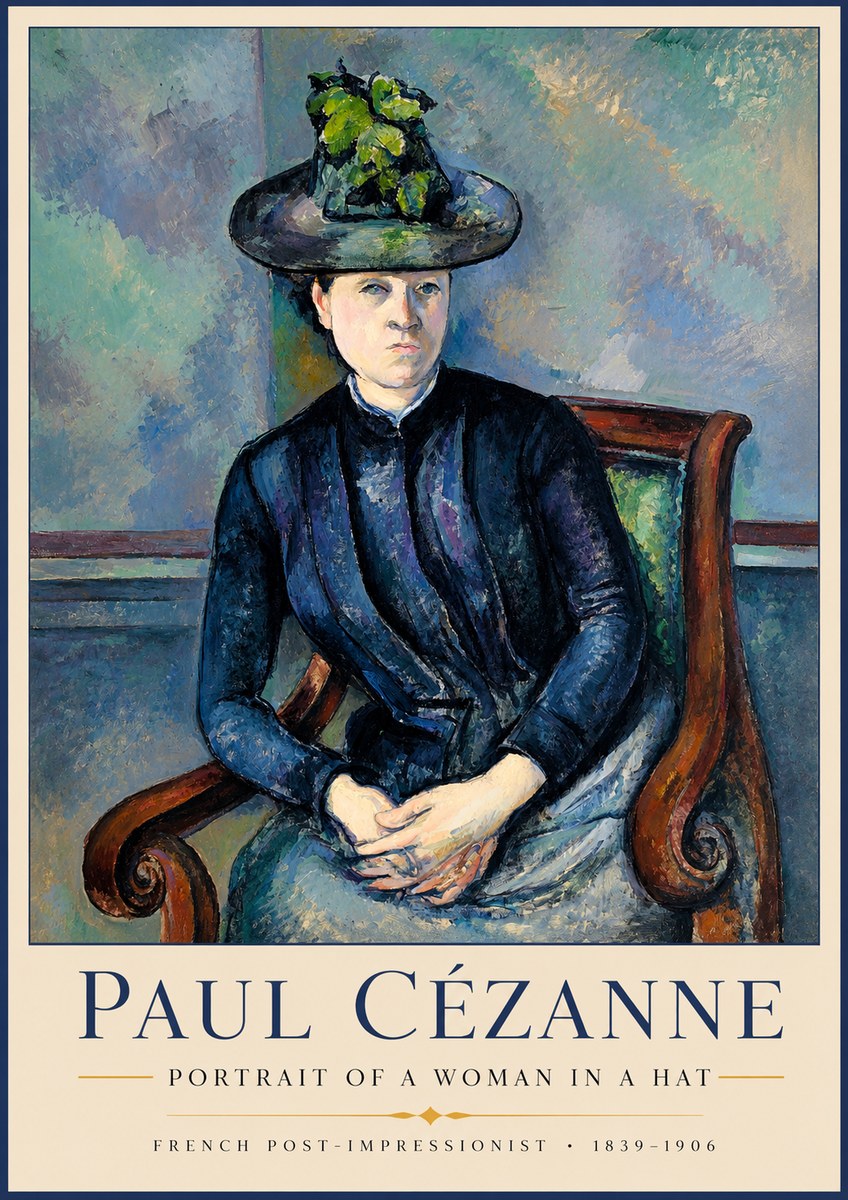 Paul Cézanne Portrait of a Woman II No2 - Plakat