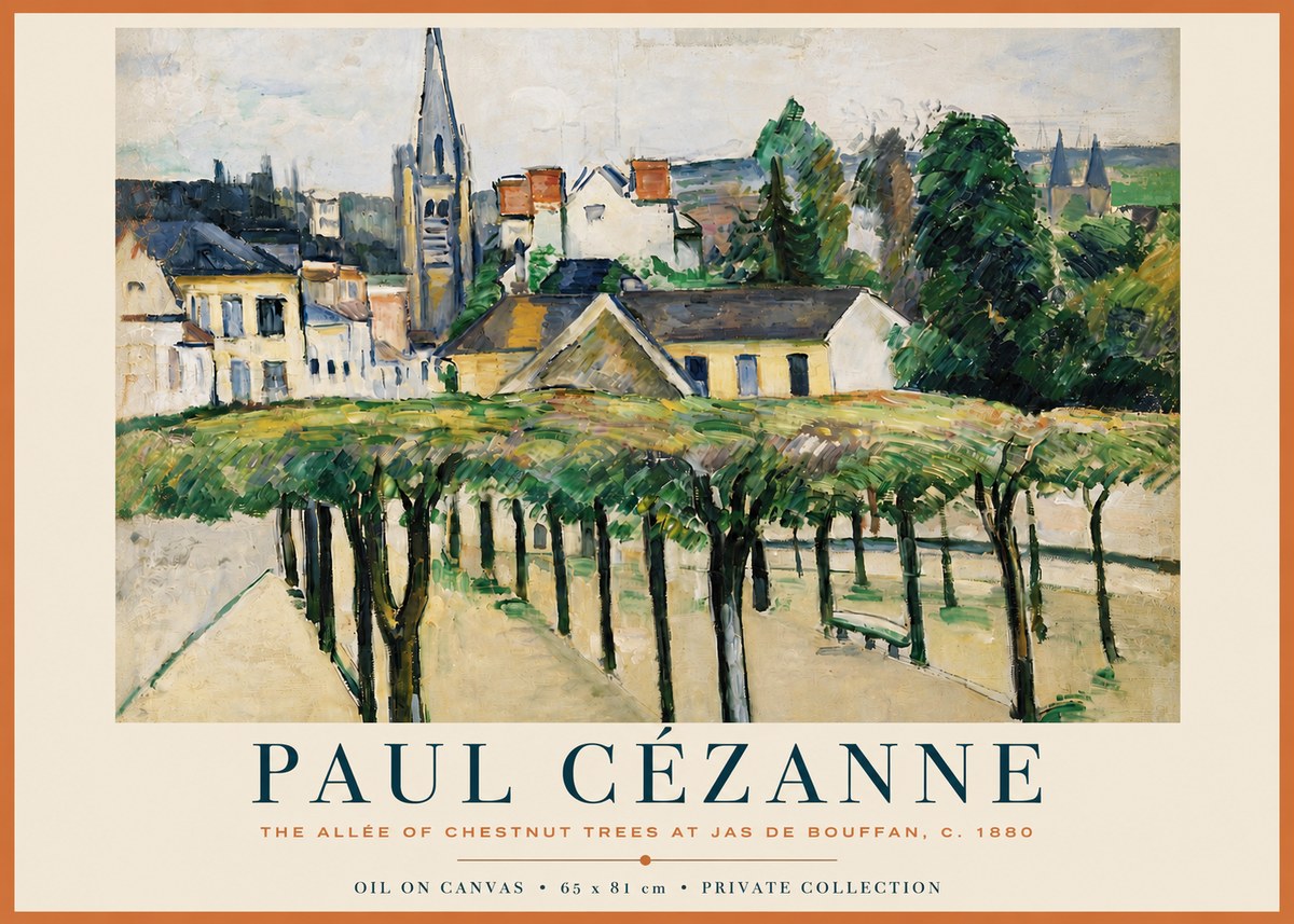 Paul Cézanne The Allée of Chestnut Trees at Jas De Bouffan No4 - Plakat