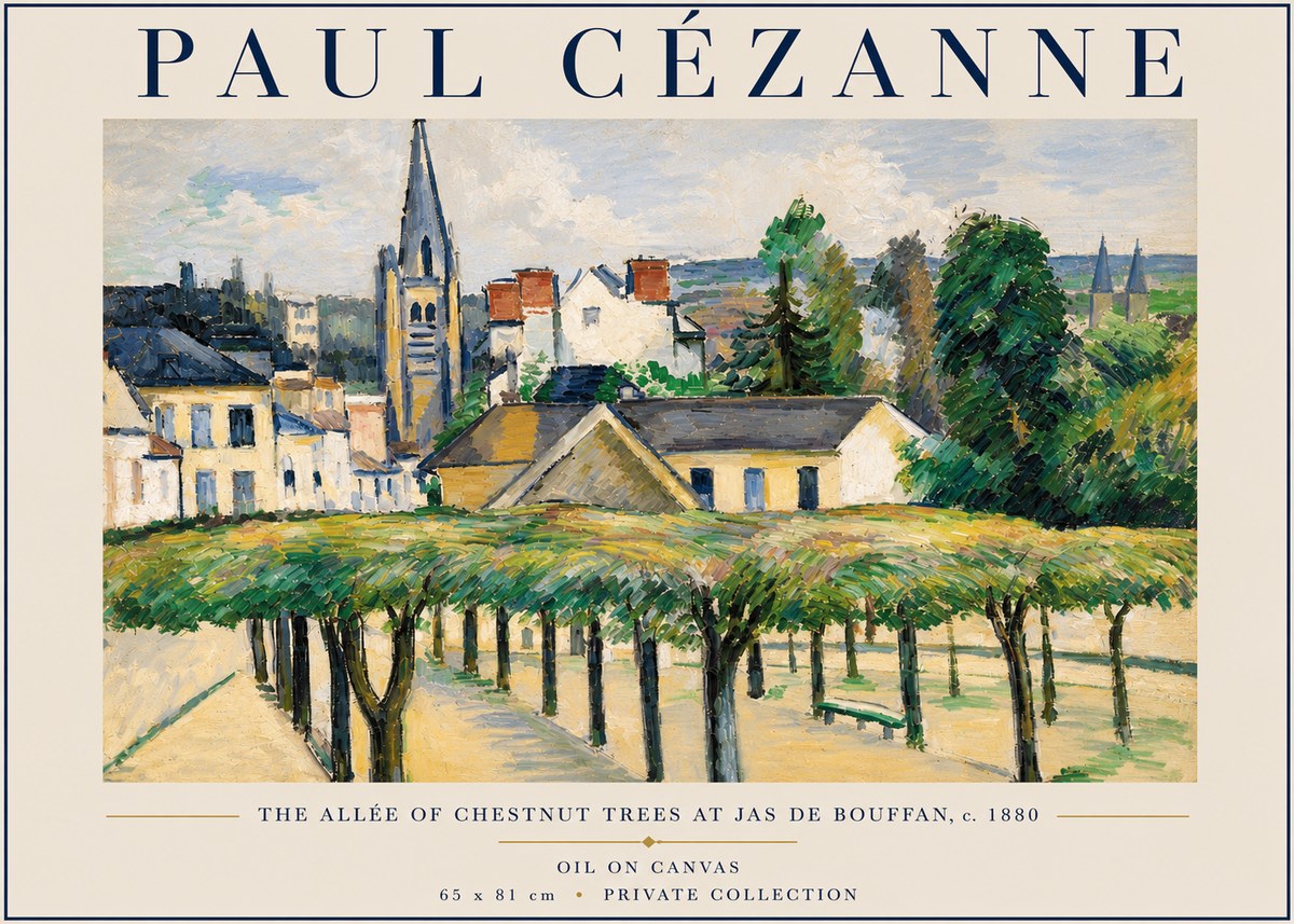 Paul Cézanne The Allée of Chestnut Trees at Jas De Bouffan No6 - Plakat