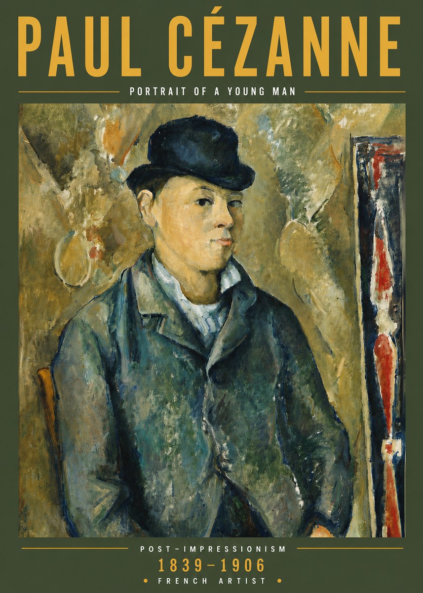 Paul Cézanne Portrait of a Young Man No6 - Plakat