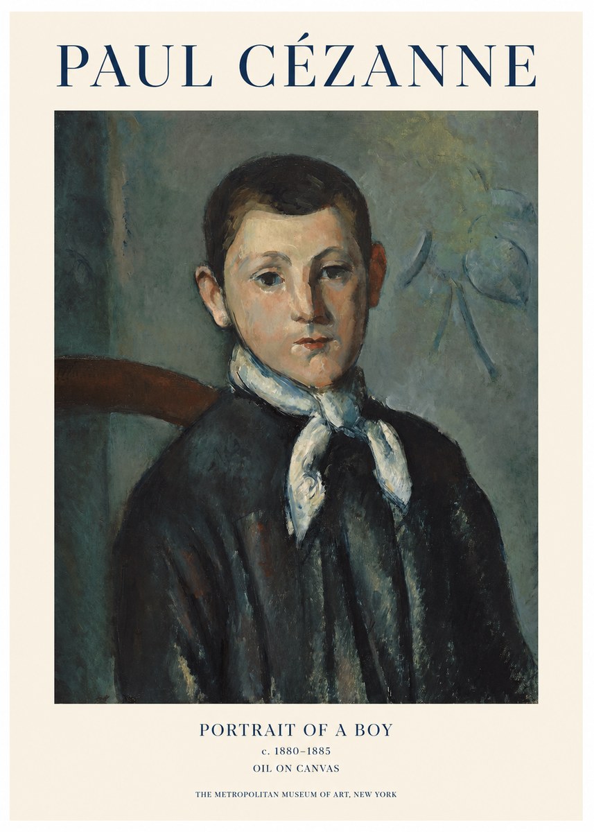 Paul Cézanne Portrait of a Boy No1 - Plakat