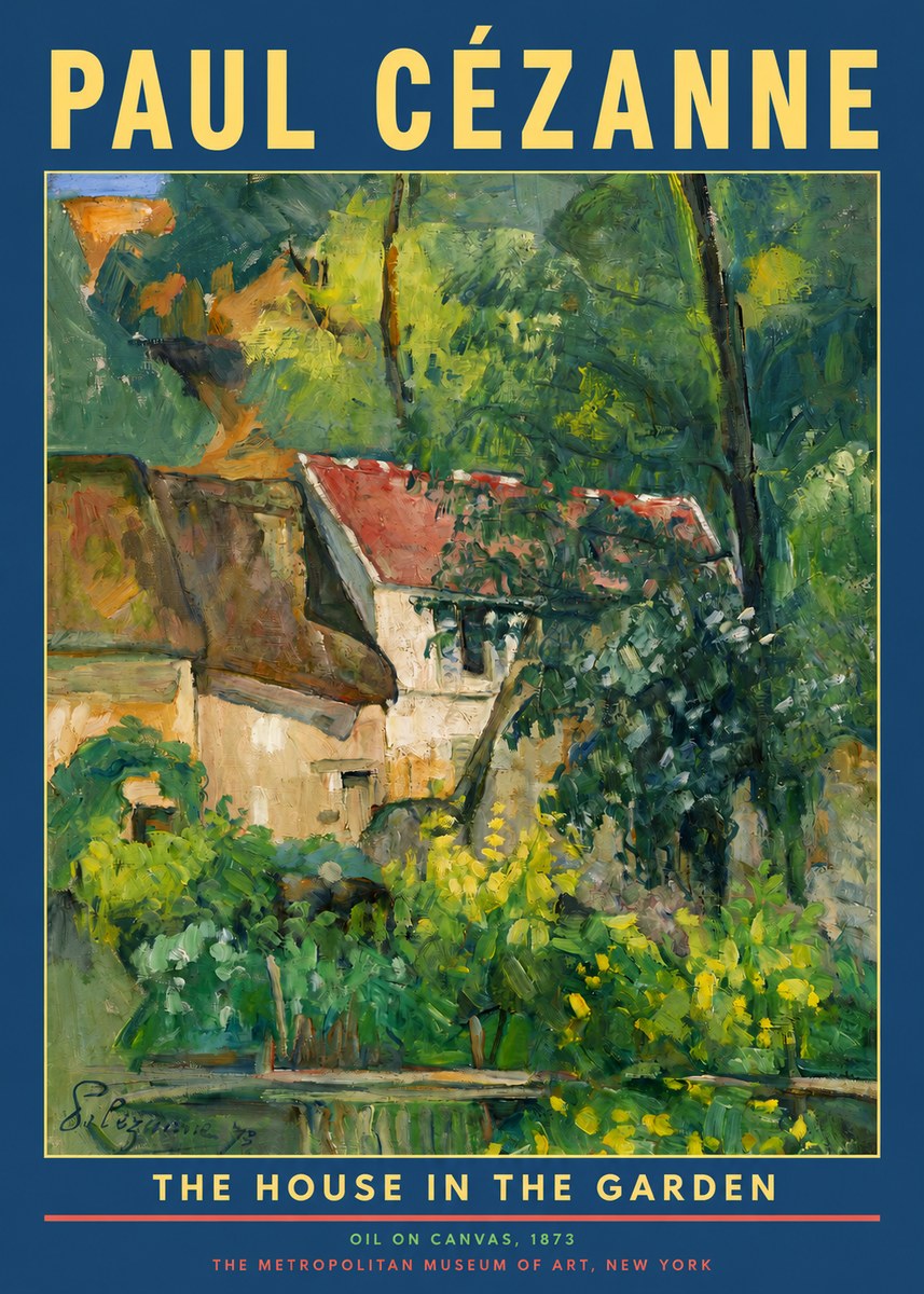 Paul Cézanne The House in the Garden No2 - Plakat