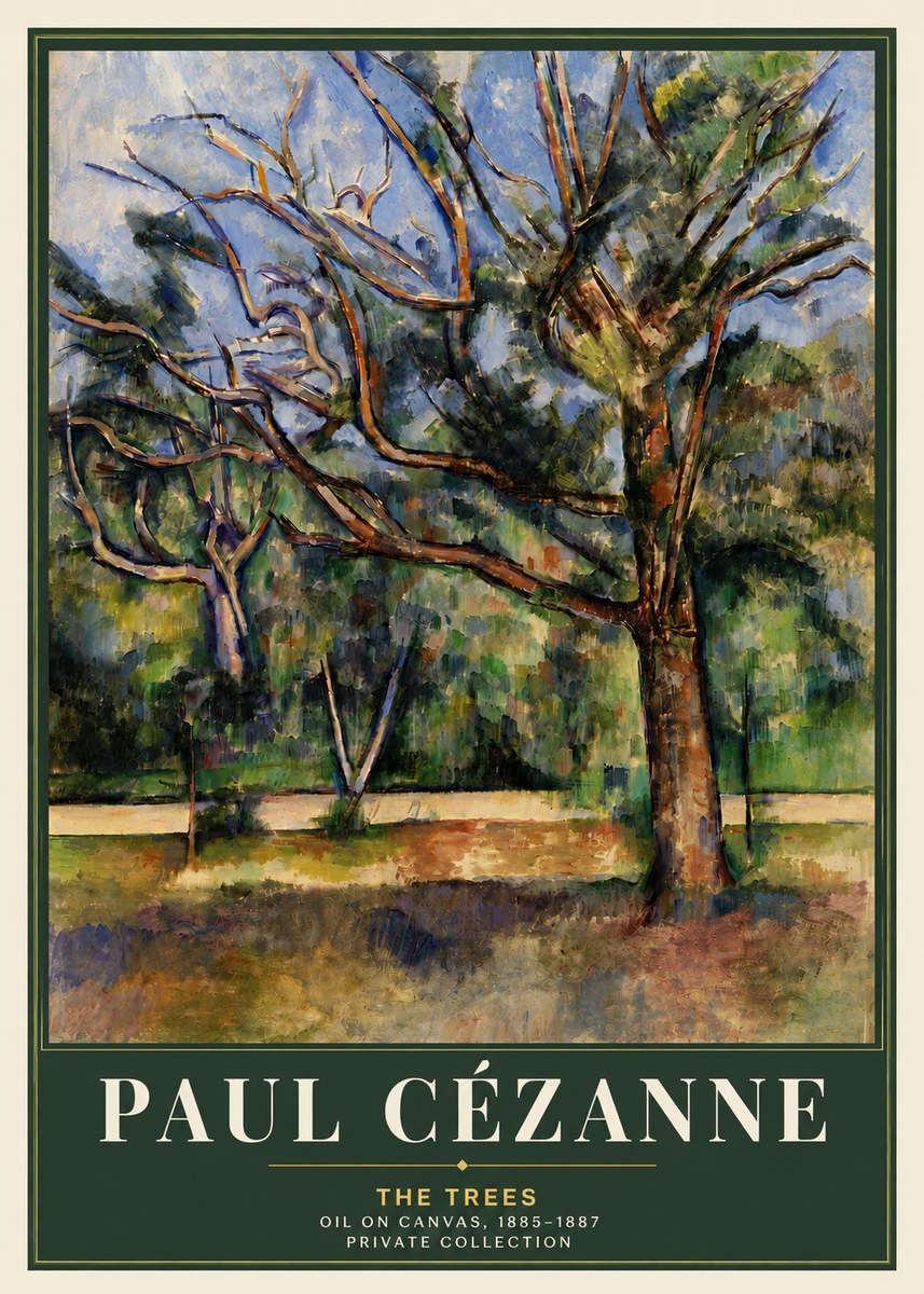 Paul Cézanne The Trees No5 - Plakat