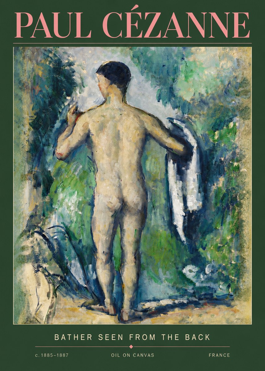 Paul Cézanne Bather Seen from the Back No3 - Plakat