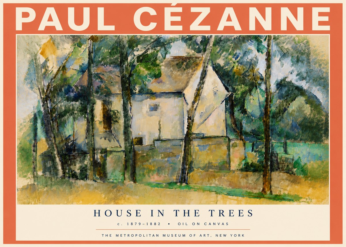 Paul Cézanne House in the Trees No5 - Plakat