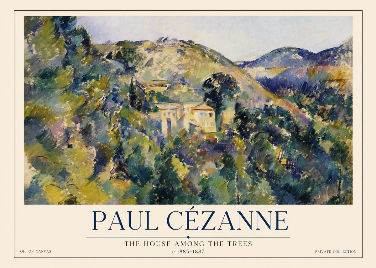 Paul Cézanne The Hillside at Pontoise No2 - Plakat