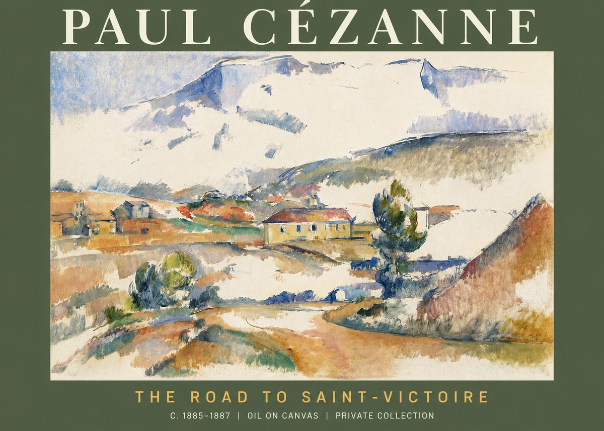 Paul Cézanne The Road to Saint-victoire No2 - Plakat