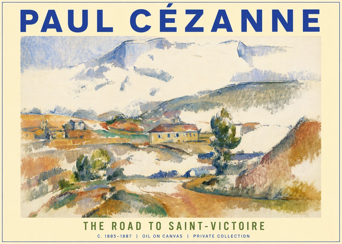 Paul Cézanne The Road to Saint-victoire No3 - Plakat