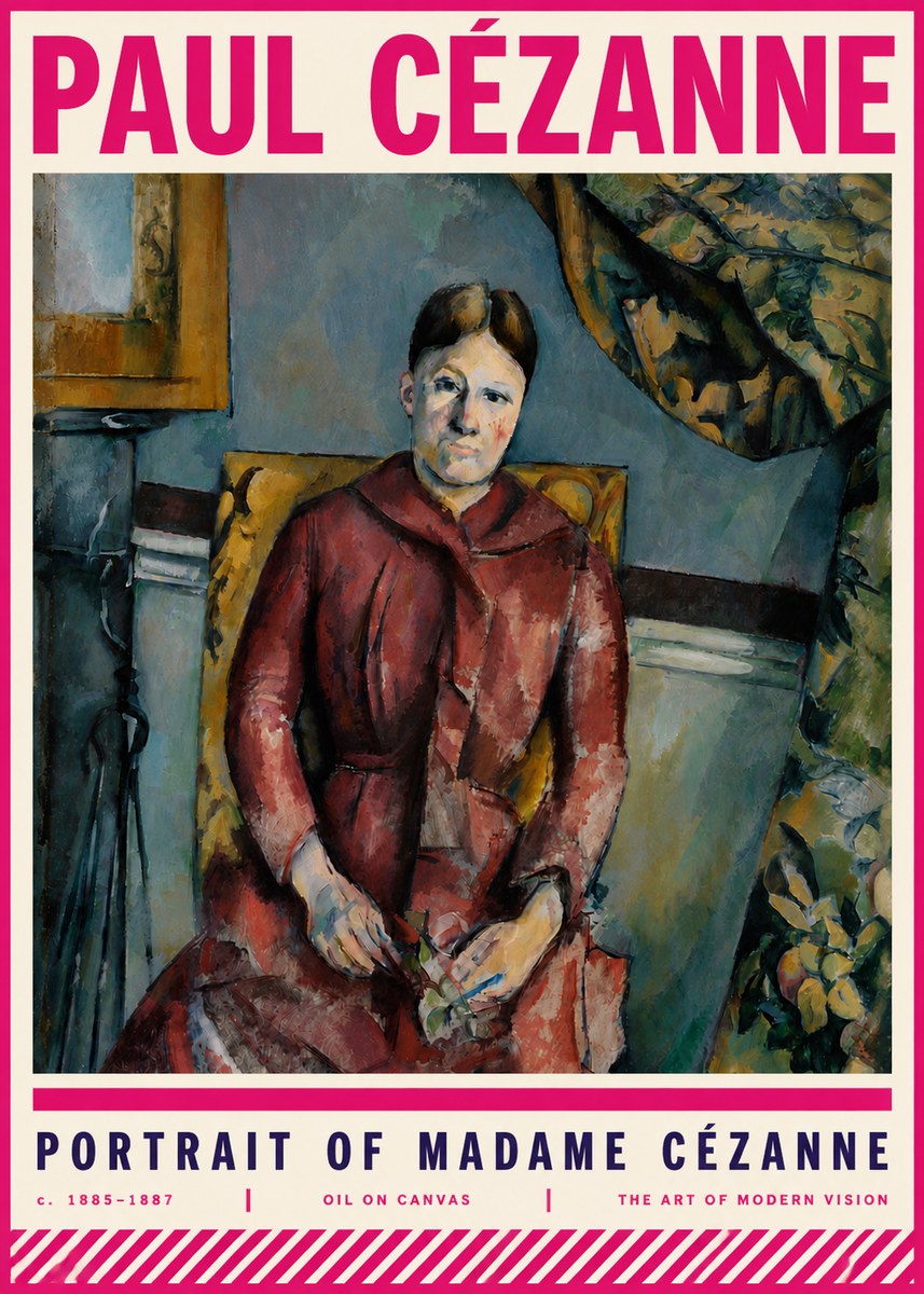 Paul Cézanne Portrait of Madame Cézanne II No4 - Plakat